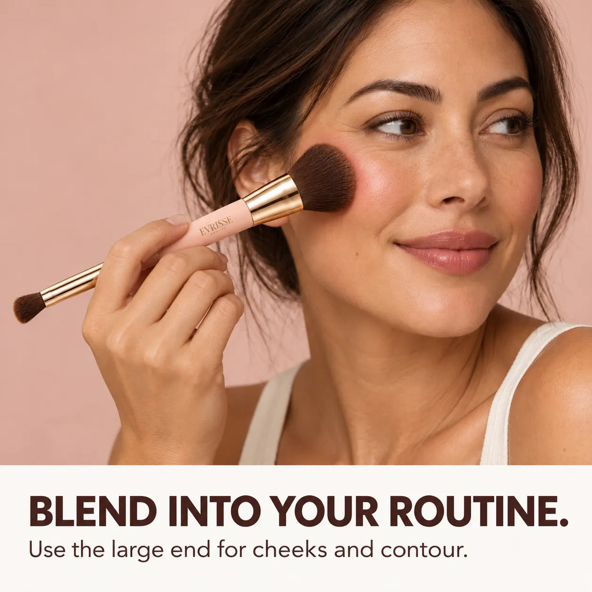 Evrisse Beauty 2-in-1 Build & Conceal Brush - application