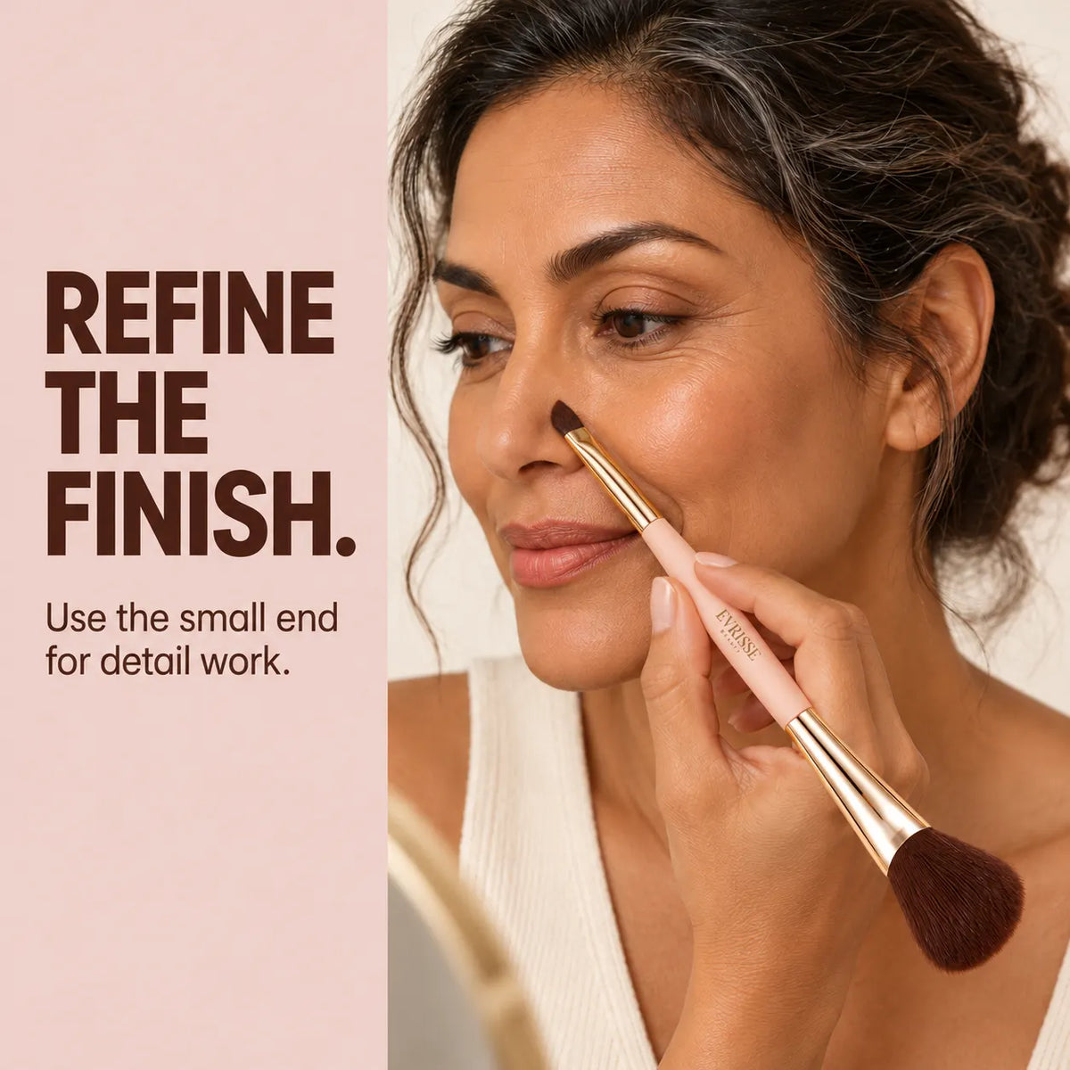 Evrisse Beauty 2-in-1 Build & Conceal Brush - detail application