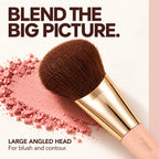 Evrisse Beauty 2-in-1 Build & Conceal Brush - large angled head