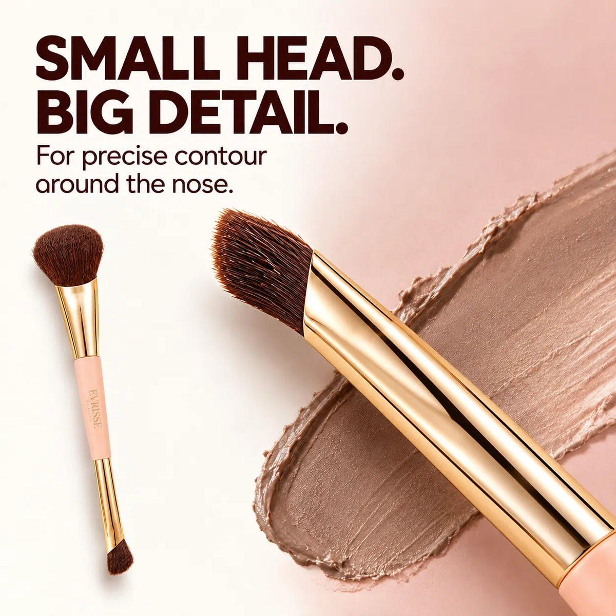Evrisse Beauty 2-in-1 Build & Conceal Brush - small precision head
