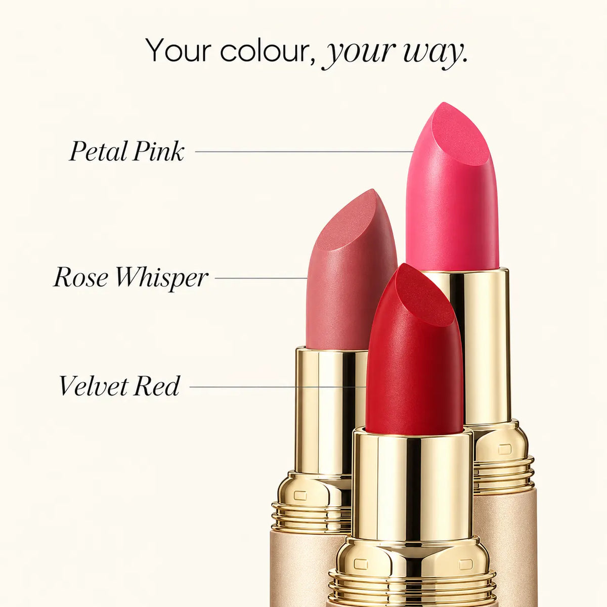 Evrisse Beauty Velvet Dream Lipstick - three shades